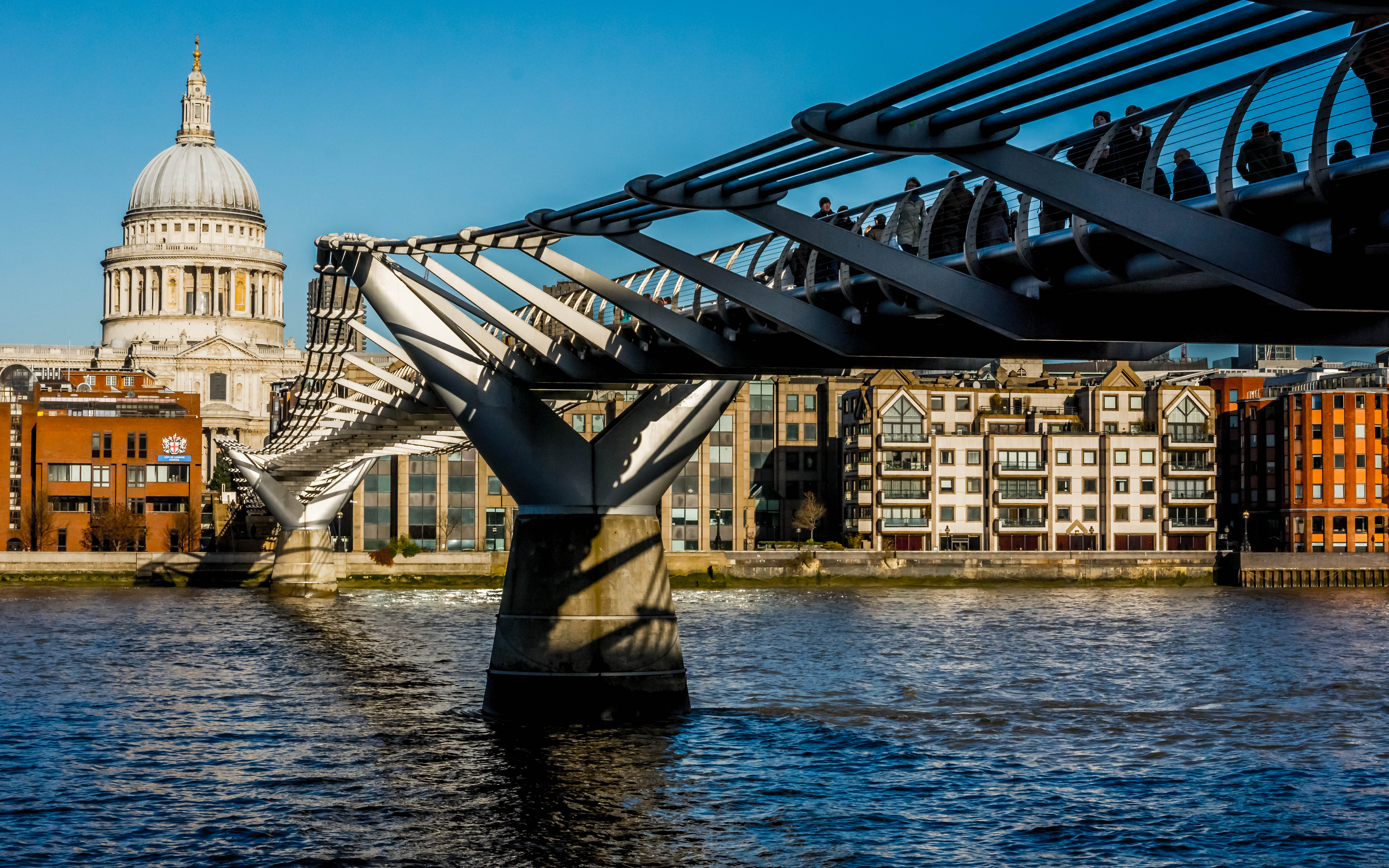 Millennium Bridge and St. Pauls - London